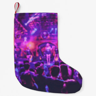 Blurred of club party in pastel color style on sof kleiner weihnachtsstrumpf
