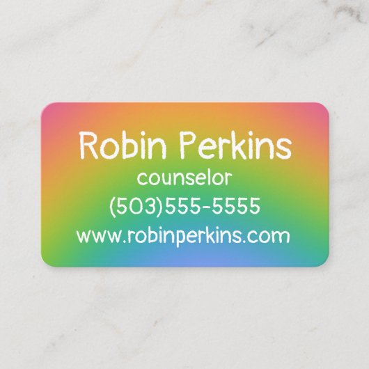 Blurred Rainbow Visitenkarte (Vorderseite)