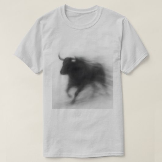 Blurry Bull - Motion & Power Abstrakt Art T-Shirt (Design vorne)