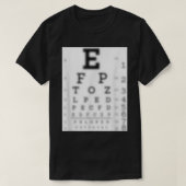 BLURRY EYE CHART VISION TEST FUNNY JOKE EYEGLASSEN T-Shirt (Design vorne)