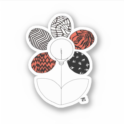 BlurryFlower Vinyl Sticker (Vorderseite)