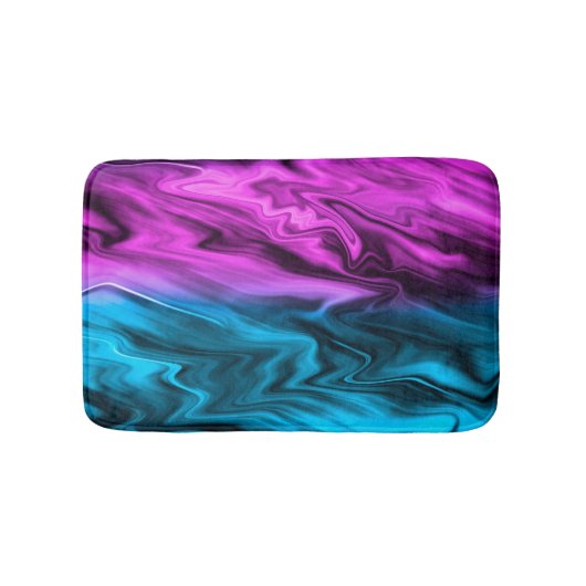 Blurter Hintergrund modische Farbe und Blau Badematte (Vorderseite)
