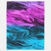Blurter Hintergrund modische Farbe und Blau Fleecedecke (Vorderseite)