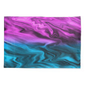 Blurter Hintergrund modische Farbe und Blau Kissenbezug (Rückseite)