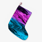 Blurter Hintergrund modische Farbe und Blau Kleiner Weihnachtsstrumpf (Vorderansicht (hängend))