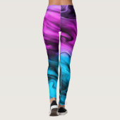 Blurter Hintergrund modische Farbe und Blau Leggings (Rückseite)