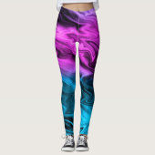 Blurter Hintergrund modische Farbe und Blau Leggings (Vorderseite)
