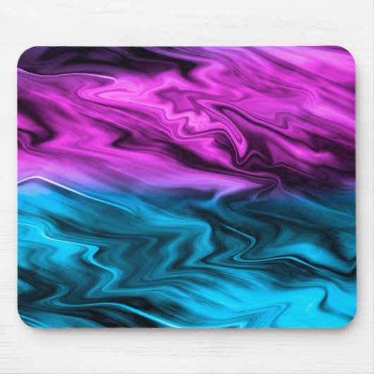 Blurter Hintergrund modische Farbe und Blau Mousepad (Vorne)