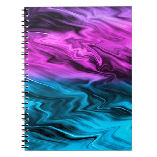 Blurter Hintergrund modische Farbe und Blau Notizblock (Vorderseite)