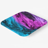 Blurter Hintergrund modische Farbe und Blau Pappteller (Gewinkelt)