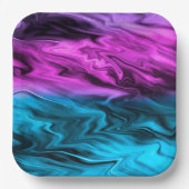 Blurter Hintergrund modische Farbe und Blau Pappteller (Vorderseite)