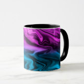 Blurter Hintergrund modische Farbe und Blau Tasse (VorderseiteRechts)