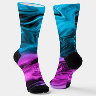 Blurter Hintergrund modischer Stiefel und Blau s Socken