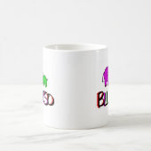 blurtso Logogrün und -ROSA Kaffeetasse (Mittel)