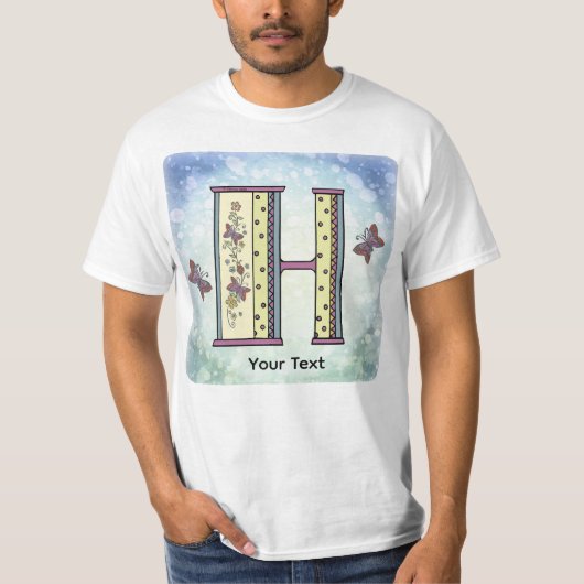 Bluse mit floralem Monogramm H T-Shirt (Vorderseite)