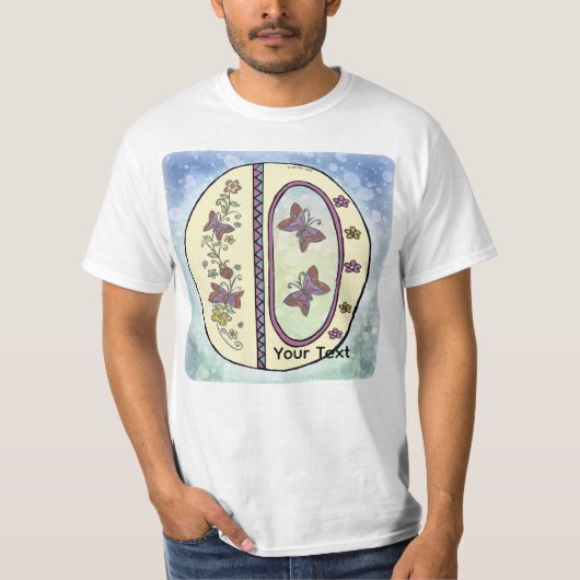Bluse mit floralem Monogramm O T-Shirt (Vorderseite)