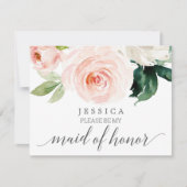 Blusen wird meine Trauzeugin sein Einladung (Vorderseite)