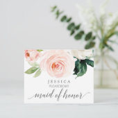 Blusen wird meine Trauzeugin sein Einladung (Stehend Vorderseite)