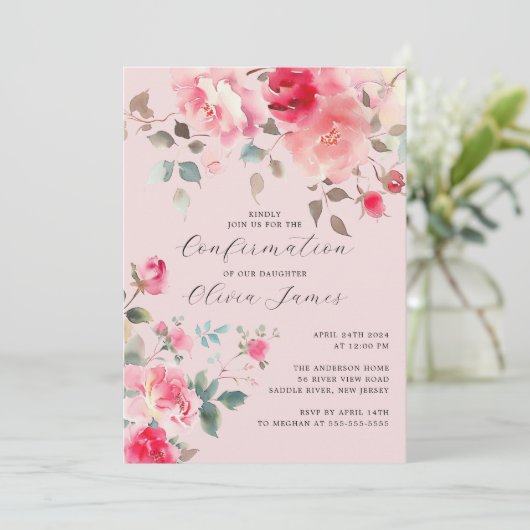 Blusenbestätigung Einladung (Stehend Vorderseite)