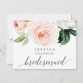 Blusende Blüten werden Sie meine Bridesmaid-Karte Einladung (Vorderseite)