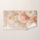 Blush 3 D Watercolor Roses Monogram Badhandtuch Set (Handtuch)