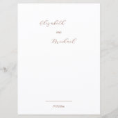 Blush 3D Boho Flowers White Menükarte (Rückseite)