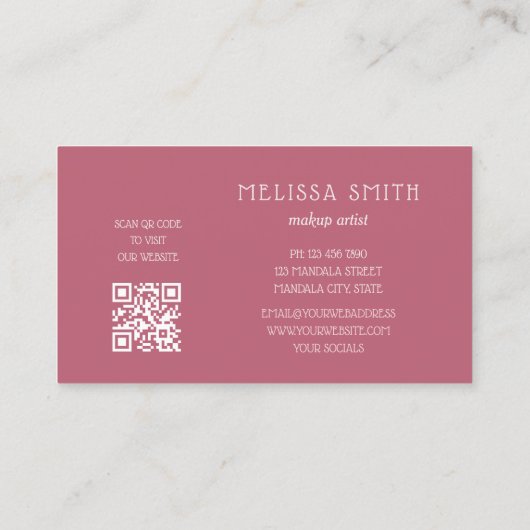 Blush 3D Mandala Visitenkarte (Rückseite)