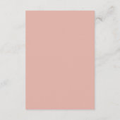 Blush Abstract Tropical Floral Leaf Wedding Begleitkarte (Rückseite)