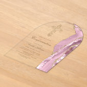 Blush-Achat-Bestätigung Acryleinladungen (Ablage )