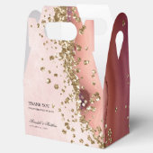 Blush Agate Hochzeit von Gold Glitzer Geschenkschachtel (Geöffnet)