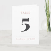 Blush Ampersand | Tischnummer (gefaltet) (Vorderseite)