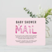 Blush and Black Baby Show per Mail Einladung (Stehend Vorderseite)