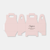 Blush and Black Elegant Script 60. Geburtstag Geschenkschachtel (Ungefaltet)