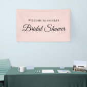 Blush and Black Elegant Script Brautparty Banner (Messeveranstaltung)