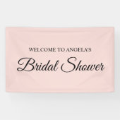 Blush and Black Elegant Script Brautparty Banner (Horizontal)