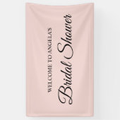 Blush and Black Elegant Script Brautparty Banner (Vertikal)