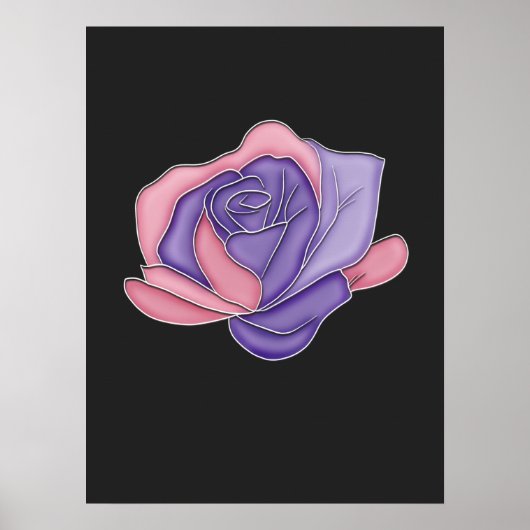 Blush and Bloom Rose Poster (Vorne)