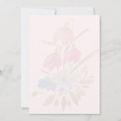 Blush and Blue Spring Baby Dusche Einladung (Rückseite)