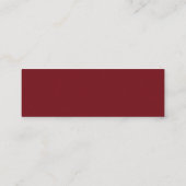 Blush and Burgundy Floral Website UAwg Mini Visitenkarte (Rückseite)