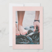 Blush and Charcoole Floral Celebration of Life Einladung (Rückseite)