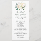 Blush and Cream Floral Bouquet Hochzeitsfeier Programm (Vorderseite)