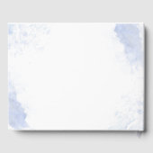 Blush and Dusty Blue Floral Wedding Gästebuch (Rückseite)