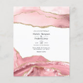Blush and Gold Agate Wedding Flyer (Vorne)