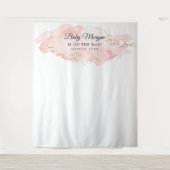 Blush and Gold Baby Dusche Hintergrund Foto Prop Wandteppich (Vorderseite)