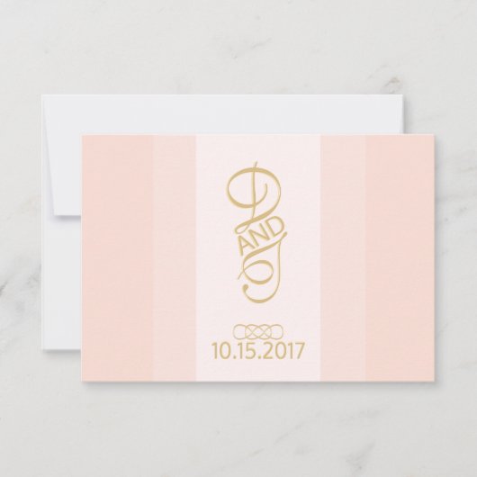 Blush and Gold Danke Cards (Vorderseite)