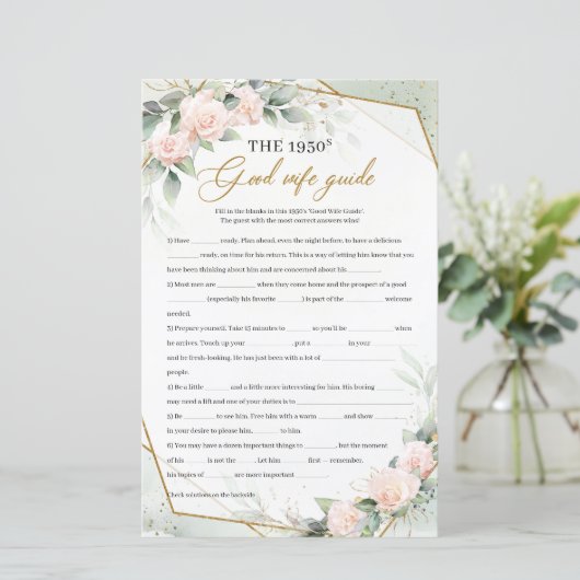Blush and gold Das Game "Good Ehefrau Guide" der 5 (Stehend Vorderseite)