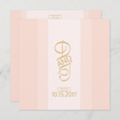 Blush and Gold Einladung (Vorne/Hinten)