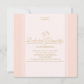 Blush and Gold Einladung (Rückseite)