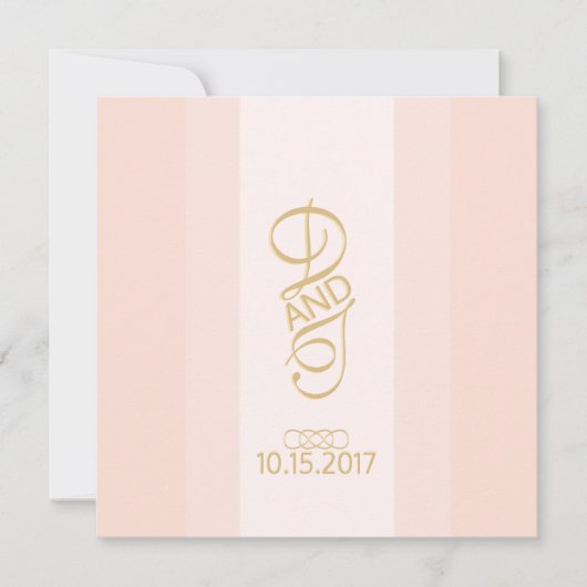 Blush and Gold Einladung (Vorderseite)