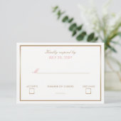 Blush and Gold Einladungen für Hochzeiten uAwg (Stehend Vorderseite)